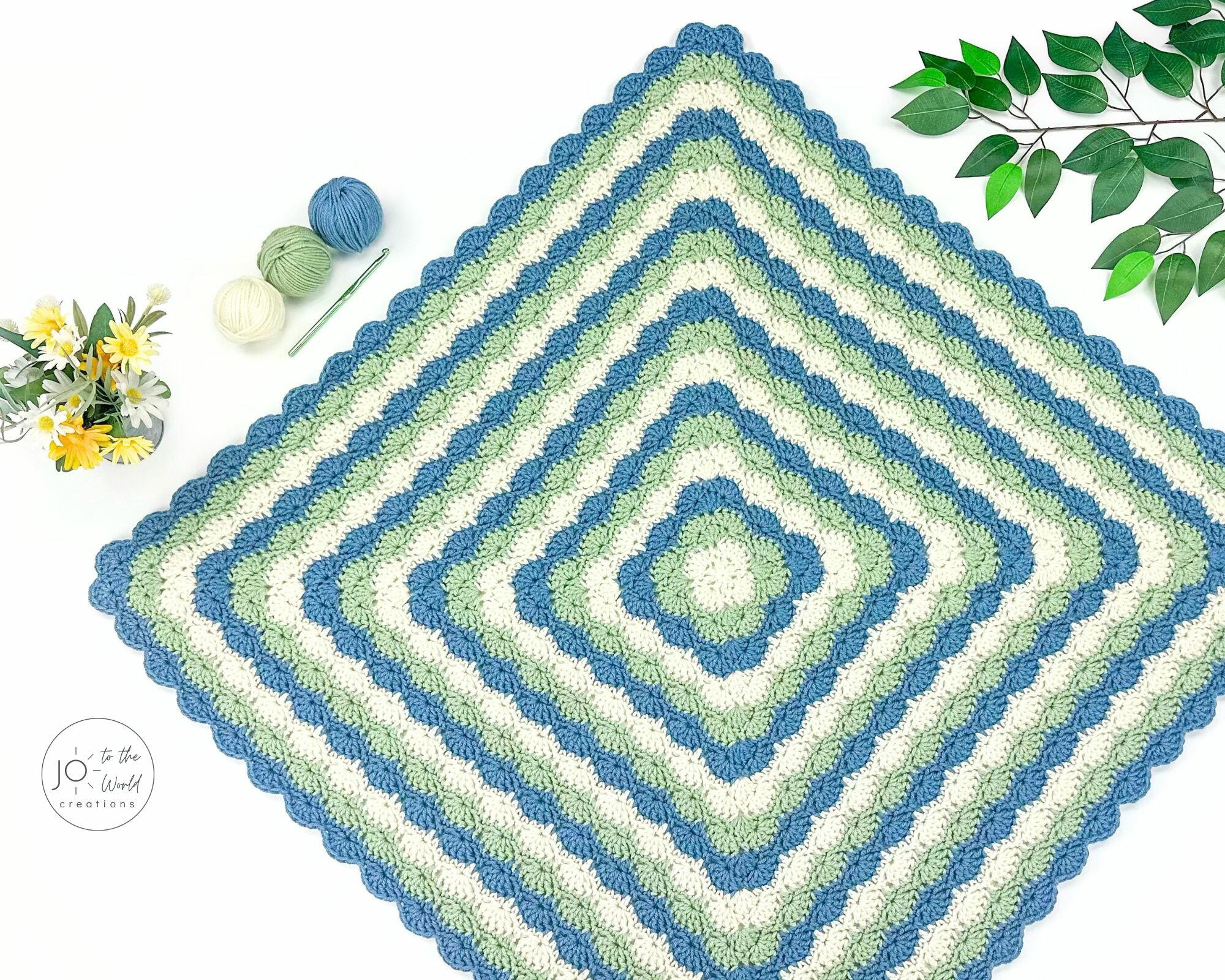 Pinterest Shell Pattern Colorful Shell Blanket Crochet Pattern | AllFreeCrochet.com